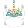 BABY JOY Baby Activity Center, Baby Jumpers and Bouncers with Music, 360° Rotating Seat, 3 Adjustable Heights, Montessori-Inspired Activity Center for Baby 7-15 Months (Baby Blue)