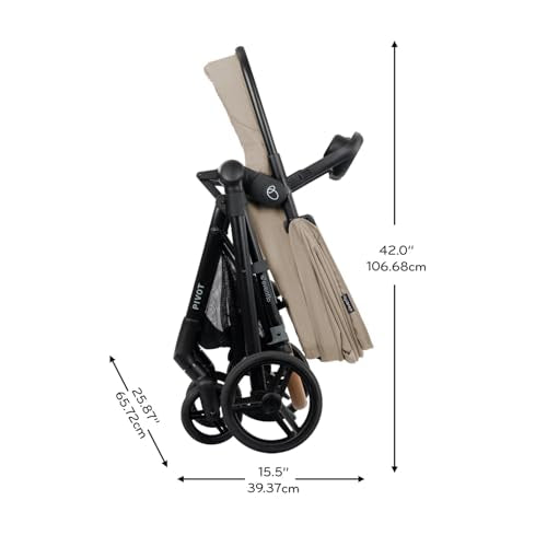 Evenflo Pivot NXT Travel System with LiteMax NXT Infant Car Seat (Latte Tan)