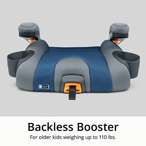 Chicco KidFit Adapt Plus 2-in-1 Belt-Positioning Booster Car Seat, Backless and High Back Booster Seat, for Children Aged 4 Years and up and 40-100 lbs., Ember/Black