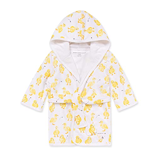 Burt's Bees Baby Infant Hooded Robe Organic Knit Terry Unisex Bathrobe, Unisex Boys and Girls, Size 0-9 Months Old