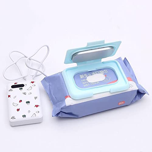 Baby Wipe Warmer, Portable USB Temperature Control, Diaper Wipe Heater, Double Layer Cover for Newborns Parents Diaper Changes Travel Home use