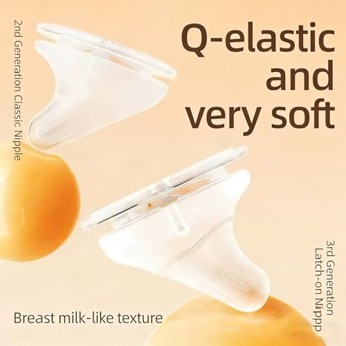 Compatible with Pigeon Nipple,4Pcs Compatible with Pigeon Bottle Nipple,Standard Flow,Fit for PigeonL Nipple6+ Months with Latch-On Line & Natural Feel