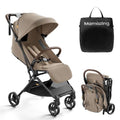MAMAZING Ultra Air Lightweight Baby Travel Stroller with Carbon Fiber Frame, Compact & Airplane-Friendly, One-Handed Fold, 11.6 lbs, Perfect for Toddlers, Simply Taupe