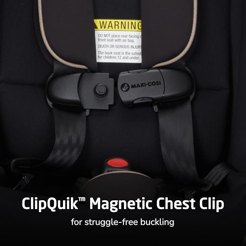Maxi-Cosi Kani 4-in-1 Infant Kids Convertible Car Seat, Rear-Facing Forward-Facing Carseat, Booster, Slim Fit, Magnetic Buckle, 5-Position Recline, Fits 5-100 lbs, 19-57 in, Caspian Caviar