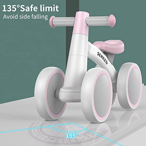 SEREED Baby Balance Bike Toys for 1 Year Old Girl Gifts, Baby Walker, One Year Old Girl Birthday Gifts, 12-24 Months Toddler Balance Bike, First Birthday Gifts