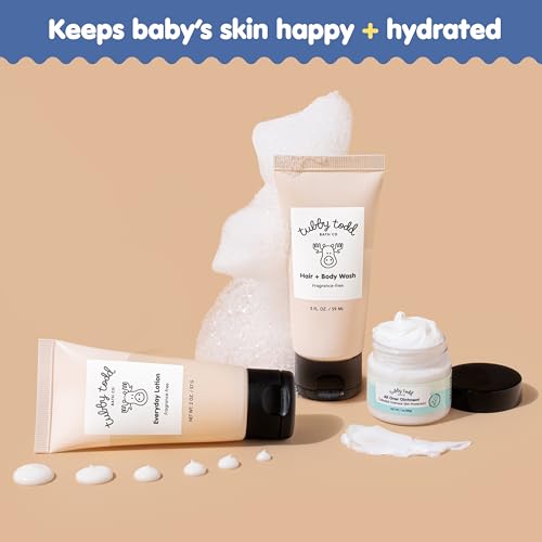 TUBBY TODD 3-Step Baby Bath and Skincare Routine, The Regulars Bundle