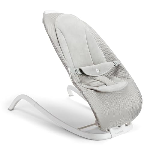 Munchkin® Electric Baby Bouncer & Rocker for Infants, Automatic Baby Rocker Seat with Soothing Sounds, Digital Touch Display, 3 Recline Positions, Grey