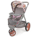 509 Crew: Melange Flora - Mabelle 3-Wheel Doll Jogger Stroller - Accessory for Dolls Up to 24", Large Canopy, Foldable Design, Kids Toy, Ages 3+