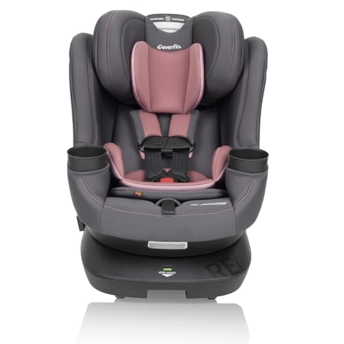 Evenflo REO by Revolve360 Rotating Convertible Car Seat with Quick Clean Cover, Infant to Toddler, Forward and Rear Facing, Compact Design, One-time Install (Chelsea)