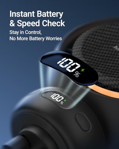 MAMAZING Portable Stroller Fan, 5 Speeds with Natural Wind & 70° Auto Oscillation, 5000mAh USB-C Rechargeable, LED Display, Soothing Songs, Clip Fan for Stroller, Car, Crib, Camping, Outdoor & Indoor