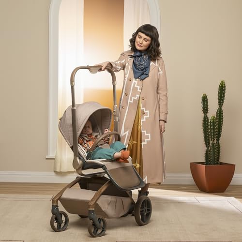 Maxi-Cosi Tana 360 Rotating Modular Stroller, Stroller and Car Seat Combo Travel System, Natural Heritage