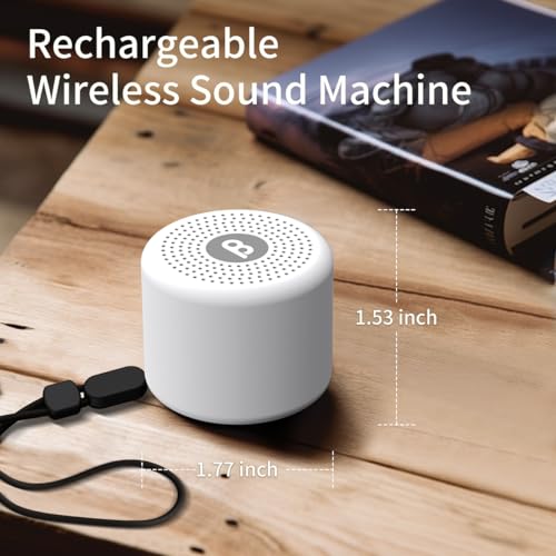 Mini Portable Sound White Noise Machine Baby Patter for Sleep with 30 Soothing Sounds for Baby Kids Adults 32 Volume Levels Sleep Soother Auto-Off Timer for Travel Home Office Privacy