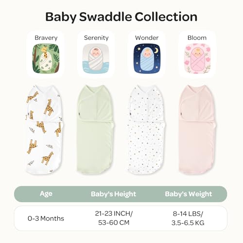 Momcozy Swaddles for Newborns, Quiet Fastener Swaddle for Infant 0-3 Months