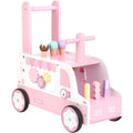 Asweets Wooden Baby Push and Pull Walker with Wheels, Learining Acticity Walker for Boys & Girls, Multiple Activities Center, Develops Motor Skills & Stimulates, 17.3''L x 9.1''W x 18.1''H