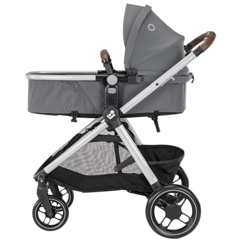 Maxi-Cosi Siena CP Modular Travel System, Car Seat and Stroller Combo, Stone Glow