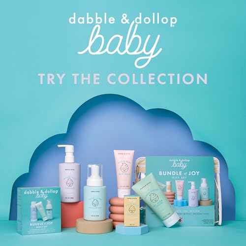 Dabble & Dollop Baby All Over Lotion - Fragrance-Free Baby Moisturizer for Sensitive Skin, Lightweight Hydrating Baby Cream for Newborns & Eczema-Prone Skin (5 fl oz, Pack of 2)