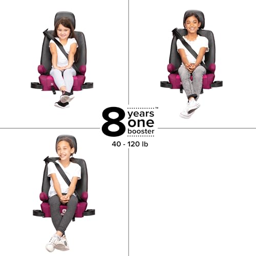 Diono Solana 2 XL 2022, Dual Latch Connectors, Lightweight Backless Belt-Positioning Booster Car Seat, 8 Years 1 Booster Seat, Pink