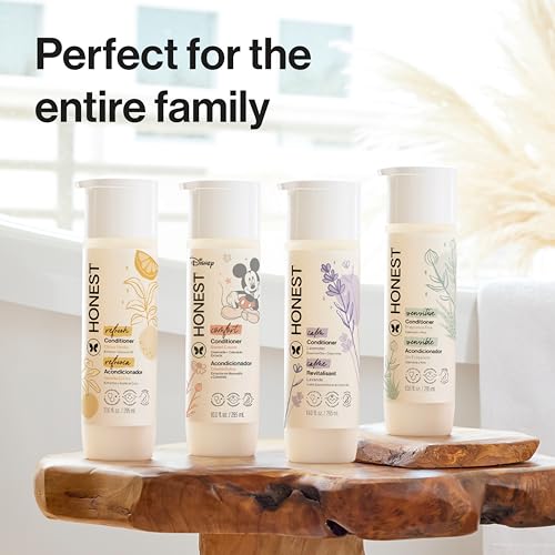 The Honest Company Silicone-Free Conditioner | Gentle for Baby | Naturally Derived, Tear-free, Hypoallergenic | Fragrance Free Sensitive, 10 fl oz