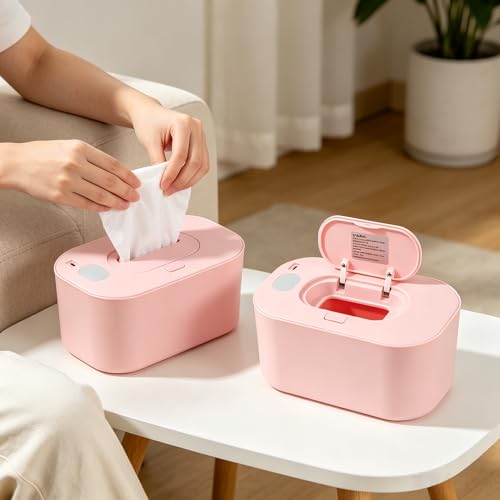Joyzan Baby Wipe Warmer with Temperature Control, Babies Wet Wipes Dispenser Large Capacity Evenly Overall Heated Gentle Comfort Leak Proof Diaper Changes Switch Smart Precise Portable Newborn Gifts
