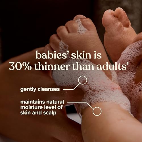 Johnson's Baby Head-To-Toe Gentle Baby Moisture Tear Free 2 in 1 Baby Wash & Shampoo, Baby Essentials, Hypoallergenic and pH Balanced, Stress Free Bathing, 13.6 Fl Oz