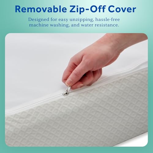 Sealy Baby Infant & Toddler Crib Mattress - Butterfly Knit Premium Foam, Waterproof and Breathable, Non Toxic Washable Zip off Cover, GREENGUARD GOLD Certified, Made in USA, 52x28