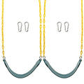 Sunnyglade 2PCS Swings Seats Heavy Duty with 66" Chain, Playground Swing Set Accessories Replacement with Snap Hooks, Support 250lb (2, Green)
