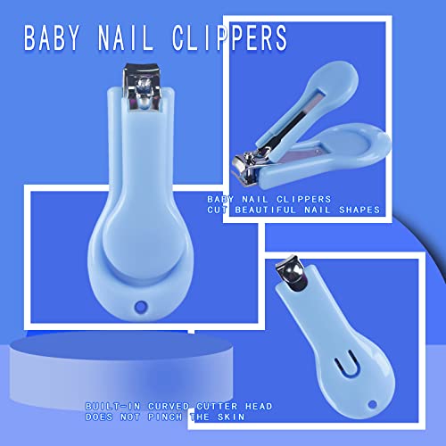 ZELINYE Baby Care Kits,Baby Grooming Kit,10 in 1 Newborn Essentials Must Haves,Baby Nail Clippers Baby Brush Baby Comb Earpick Nose Cleaning Tool Baby Nail File Nursing Baby Kit （Blue）