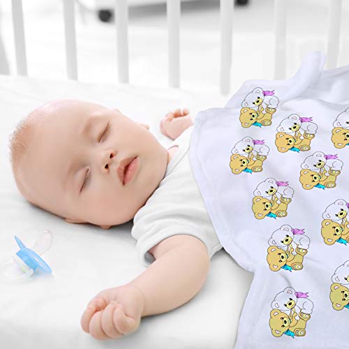 Boao 2 Pieces Flannel Fleece Sublimation Baby Blankets 30 x 40 Inch Blank White Baby Receiving Blanket Fuzzy Soft Warm Blanket Infant Newborn Blankets for Crib Stroller DIY