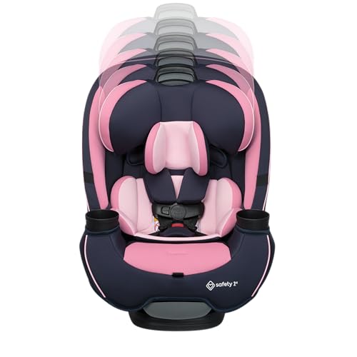 Safety 1st Grow and Go All-in-One Slim Convertible Car Seat, Rear Facing, 5-40 lbs, Forward Facing (30–65 lbs), High Back Booster Seat 40-100 pounds, Vineyard Girl