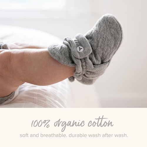 Burt's Bees Baby Unisex 100% Organic Cotton, Adjustable Booties