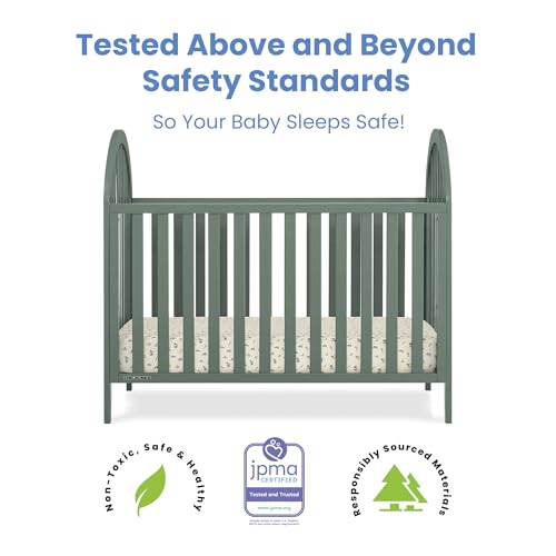 Delta Children Milano 4-in-1 Convertible Crib - Greenguard Gold Certified, Grassy Glen