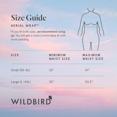 WildBird - Aerial Buckle Wrap - 0-6 Months - Standard (XS-XL) Sparrow - Newborn Baby Carrier - Front Carry - Soft Fabric, Straps, Head Support, Padded Waist Belt - Baby Essentials - New Mom Gifts