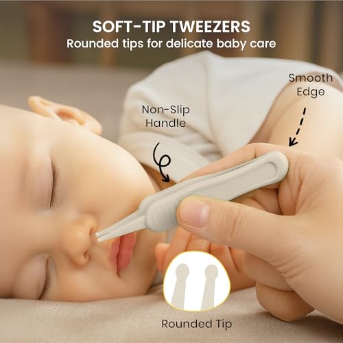 Lulyboo 4-in-1 Newborn Grooming Kit with Travel Compact Case, Baby Nail Clipper, Rounded Tip Scissors, Nail File & Tweezers, Stainless Steel, BPA-Free, Wipe-Clean, Teal Finish