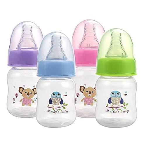 Pretty Baby 2oz (60ml) 4-Pack Anti-Colic Baby Bottles for Newborns, BPA-Free, Breastfeeding Transition, Vented for Gas & Colic Relief Ideal for Baby Registry