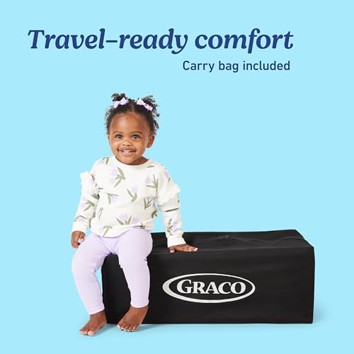 Graco Pack n’ Play CareSuite Playard, Portable Playpen with Baby Bassinet, Changing Table, Sky