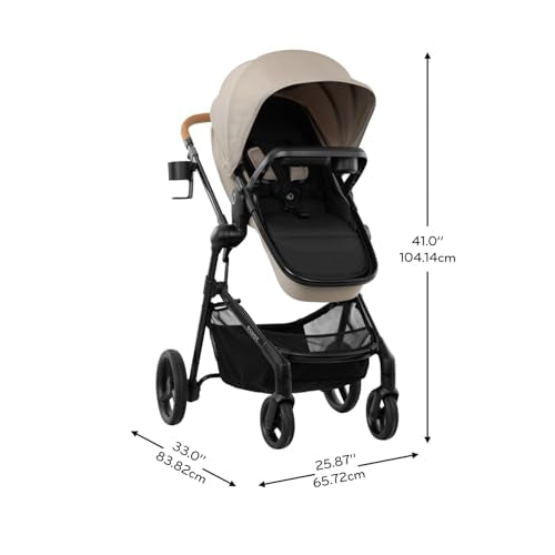 Evenflo Pivot NXT Travel System with LiteMax NXT Infant Car Seat (Latte Tan)