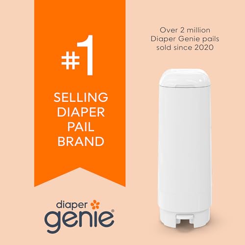 Diaper Genie Signature Gift Set | Includes Easy Roll Refill with 48 Bags | Holds Up to 2256 Newborn Diapers, Plastic