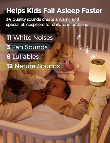 Momcozy Smart Baby White Noise Sound Machine with App Control & Night Light