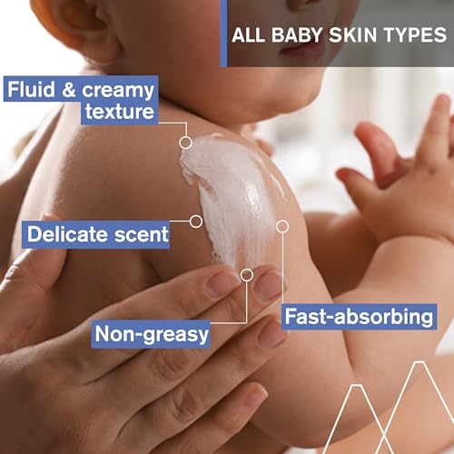 Uriage Baby Daily Moisturizing lotion with Organic Edelweiss + Shea Butter, Nourishes, Moisturizes & Soothes Skin, Non-greasy, Delicately Scented, 97% Igredients of Natural Origin