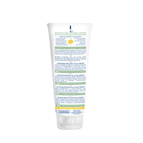 Mustela Baby Nourishing Lotion – Daily Body Lotion for Dry Skin - with Natural Avocado, Cold Cream & Beeswax - Safe from birth on - 6.76 fl. oz.