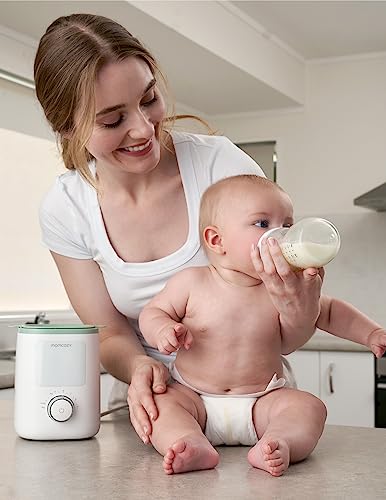 Momcozy Baby Bottle Warmer for Breast Milk Formula Food, Fullest Nutrients Preserved, Fast Heat, Night Light for Nighttime Breastfeeding, One-Touch Easy Use, Newborn Essentials Supplies Gift for Mom