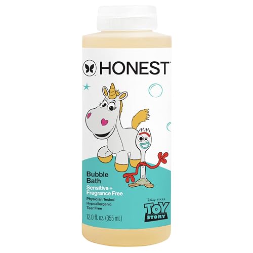 The Honest Company Foaming Bubble Bath, Gentle on Skin, Dermatologist Tested, Tear Free, Hypoallergenic, Disney and Pixar's Toy Story, Sensitive Fragrance Free