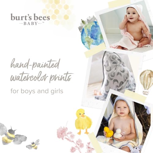 Burt's Bees Baby Infant Hooded Towels, Unisex Bath Essentials, 2-Pack