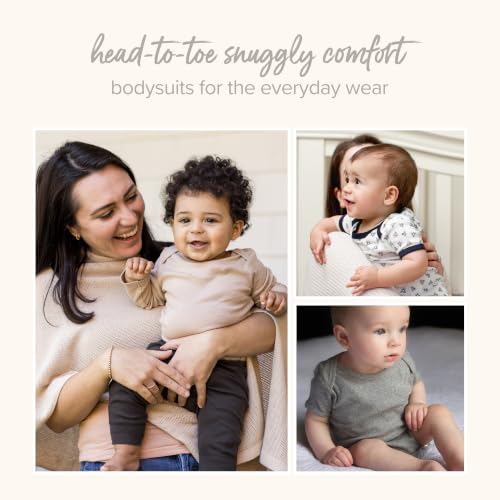 Burt’s Bees Baby Unisex Baby Bodysuits, 5-Pack Short & Long Sleeve One-Pieces, 100% Organic Cotton