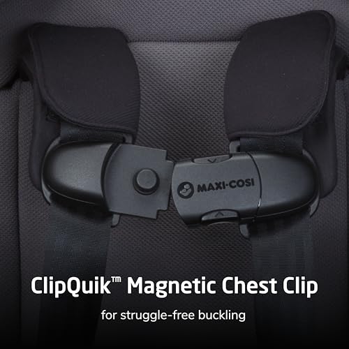 Maxi-Cosi Pria Max+ All-in-One Baby Convertible Car Seat, Rear Facing, Forward Facing Car Seat, Toddler Booster, Easy Latch Install, Magnetic Buckle, Adjustable Harness, Cup Holders, Sea Shadow