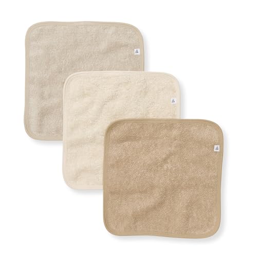 Burt's Bees Baby Infant Washcloths, 100% Organic Cotton 9x9 in, 3-Pack
