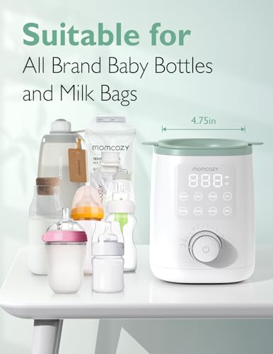Momcozy Baby Bottle Warmer for Breast Milk Formula Food, Fullest Nutrients Preserved, Fast Heat, Night Light for Nighttime Breastfeeding, One-Touch Easy Use, Newborn Essentials Supplies Gift for Mom