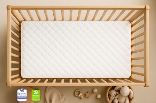 Dream On Me Luna Haven 2" Cradle Mattress – Lightweight Firm Polyester Fiber Core, Waterproof & Easy-Clean, Stain & Odor Resistant, Greenguard Gold and BSA Certified (36" L x 18" W x 2" H)
