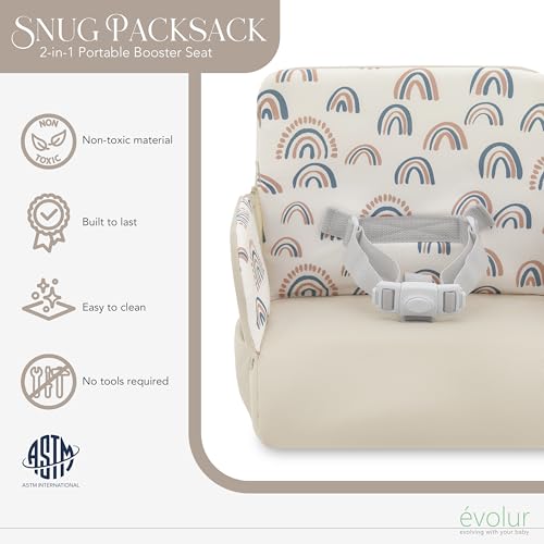 Evolur Snug Packsack 2-in-1 Portable Booster Seat and Travel Bag