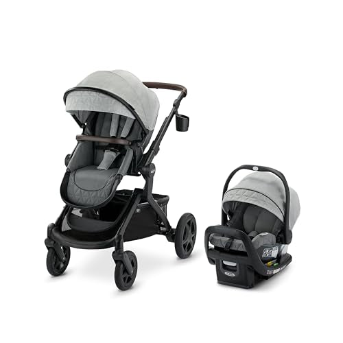 Graco Premier Modes Nest Travel System, 3-in1 Modular Carseat Stroller Combo, Pramette, Toddler Stroller, Includes Premier SnugRide SnugFit 35 LX Infant Car Seat, Midtown